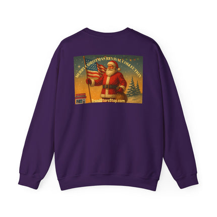 Merry Christmas Revival Sweatshirt | Say It Like You Mean It | Patriotic Holiday Crewneck by Trend Store Stop