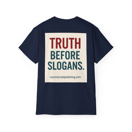 Destroy Hamas First Shirt | Truth Before Slogans – Summit Crest Publishing