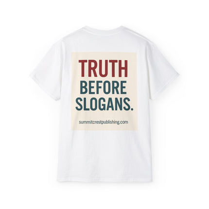 Destroy Hamas First Shirt | Truth Before Slogans – Summit Crest Publishing
