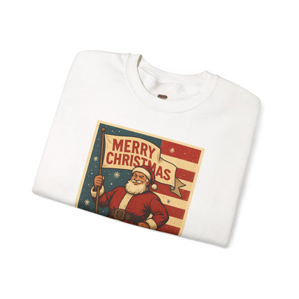 Merry Christmas Revival Sweatshirt | Say It Like You Mean It | Patriotic Holiday Crewneck by Trend Store Stop