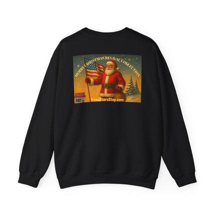 The Return of Merry Christmas — Patriot Santa Revival Crewneck