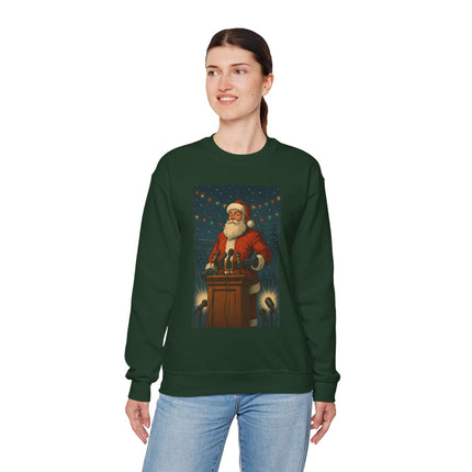 North Pole Press Conference Santa Sweatshirt | Funny Vintage Christmas Crewneck by Trend Store Stop
