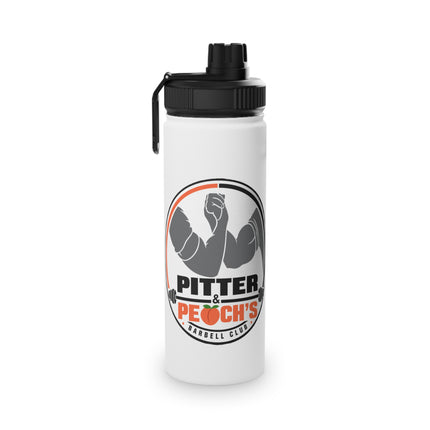 Pitter & Peach's Barbell Club Stainless Steel Sports Water Bottle, Sports Lid