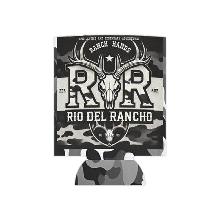 Premium Can Cooler - Rio Del Rancho & Angry Buck Saloon Logos | Customizable Edge-to-Edge Print | Fits Regular and Slim Cans