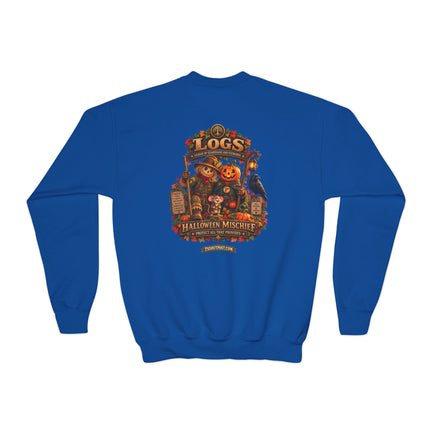 LOGS Halloween Mischief Youth Crewneck Sweatshirt | League of Guardians and Stewards