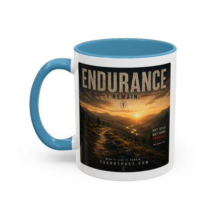 I Remain Warrior Accent Coffee Mug – Endurance Collection | Inspirational Ceramic Mug (11oz & 15oz) | Accent Coffee Mug