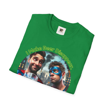 I Make Beer Disappear - What's Your Superpower?" Unisex T-Shirt | Celebrate National Drink Beer Day 2024 | S-5XL