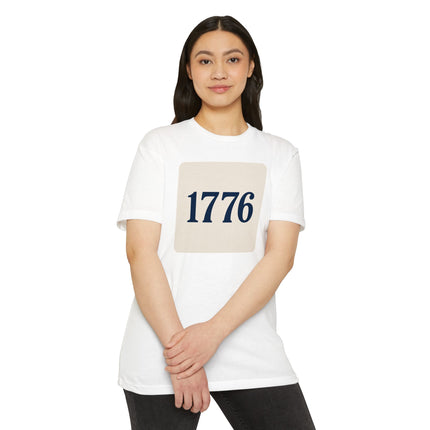 1776 Patriotic Shirt – Minimal Independence Day Tee Unisex CVC Jersey T-shirt