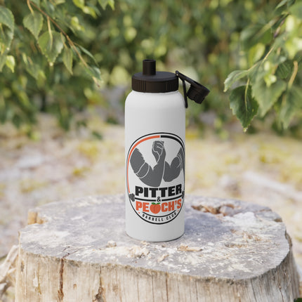 Pitter & Peach's Barbell Club Stainless Steel Sports Water Bottle, Sports Lid