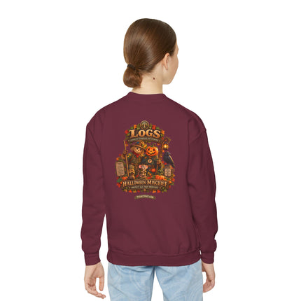 LOGS Halloween Mischief Youth Crewneck Sweatshirt | League of Guardians and Stewards