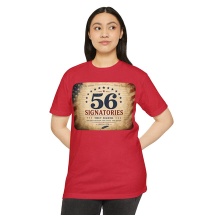 56 Signatories – One Declaration. One Cause. One Nation. Patriotic Shirt - Unisex CVC Jersey T-shirt
