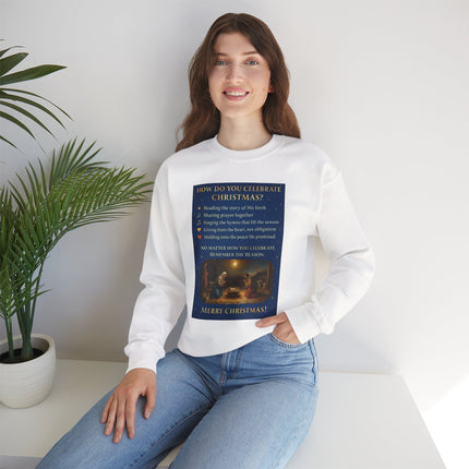 Remembering the Reason – Nativity Christmas Sweatshirt
