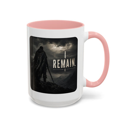 I Remain Warrior Accent Coffee Mug – Endurance Collection | Inspirational Ceramic Mug (11oz & 15oz) | Accent Coffee Mug