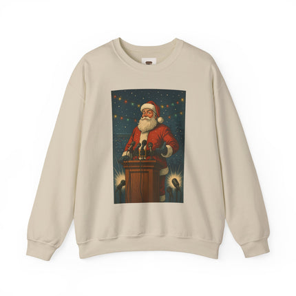 North Pole Press Conference Santa Sweatshirt | Funny Vintage Christmas Crewneck by Trend Store Stop