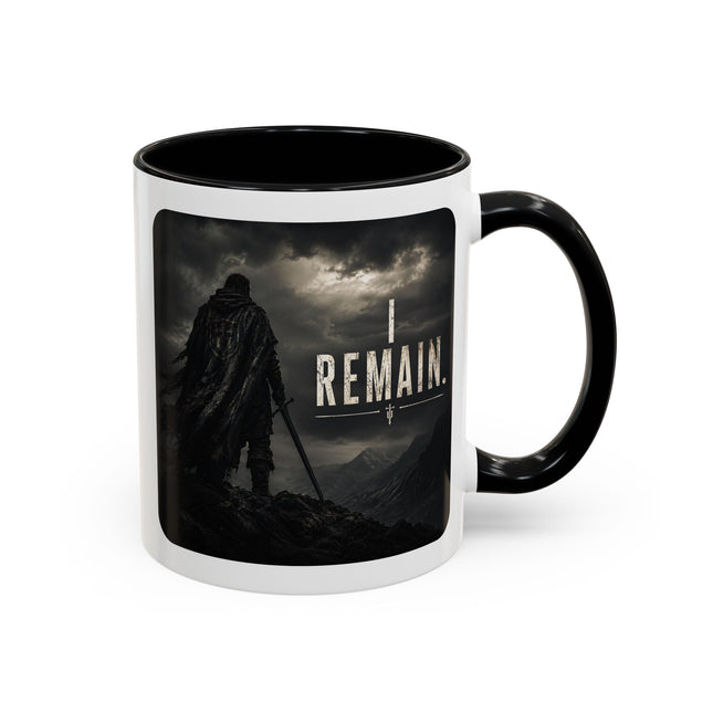 I Remain Warrior Accent Coffee Mug – Endurance Collection | Inspirational Ceramic Mug (11oz & 15oz) | Accent Coffee Mug