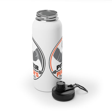 Pitter & Peach's Barbell Club Stainless Steel Sports Water Bottle, Sports Lid