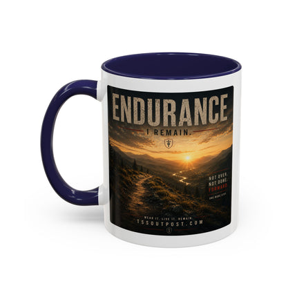 I Remain Warrior Accent Coffee Mug – Endurance Collection | Inspirational Ceramic Mug (11oz & 15oz) | Accent Coffee Mug