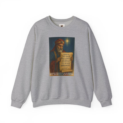 Matthew 1:23 Prophecy Sweatshirt – Immanuel & Jesus Fulfillment – Religious Path Collection