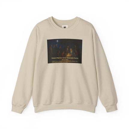Military Nativity Sweatshirt – When Protection Honors Faith – Psalm 91:11 – Religious Path & Harper Collection