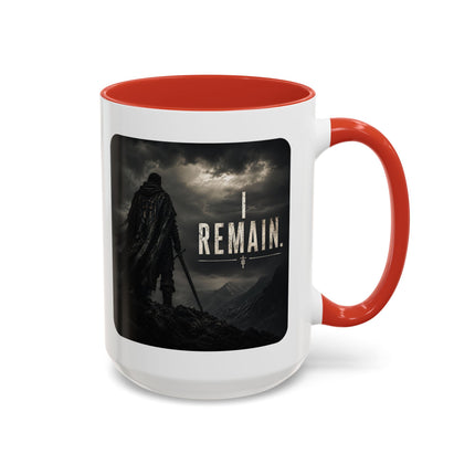 I Remain Warrior Accent Coffee Mug – Endurance Collection | Inspirational Ceramic Mug (11oz & 15oz) | Accent Coffee Mug