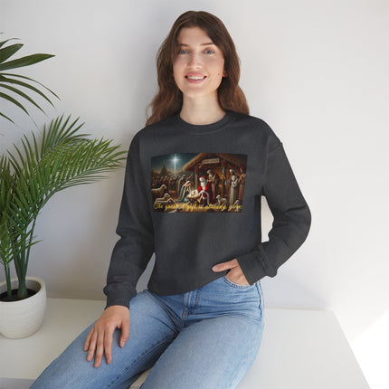The Greatest Gift is Already Given – Christmas Sweatshirt Unisex Heavy Blend™ Crewneck Sweatshirt