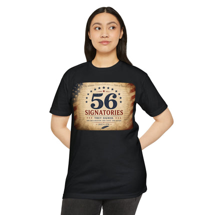 56 Signatories – One Declaration. One Cause. One Nation. Patriotic Shirt - Unisex CVC Jersey T-shirt