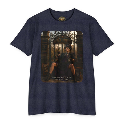 Pepper May Wait For You. Death Will Not. | Dark Humor Unisex Graphic T-Shirt