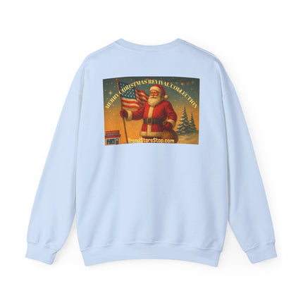 Merry Christmas Revival Sweatshirt | Say It Like You Mean It | Patriotic Holiday Crewneck by Trend Store Stop
