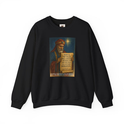 Matthew 1:23 Prophecy Sweatshirt – Immanuel & Jesus Fulfillment – Religious Path Collection