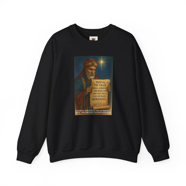 Matthew 1:23 Prophecy Sweatshirt – Immanuel & Jesus Fulfillment – Religious Path Collection