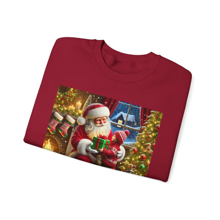 Even Santa Knows It’s the Giving That Matters Most  Christmas Giving-Themed Sweatshirt Unisex Heavy Blend Crewneck Sweatshirt