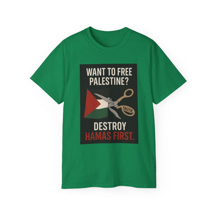 Destroy Hamas First Shirt | Truth Before Slogans – Summit Crest Publishing