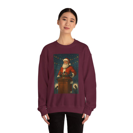 North Pole Press Conference Santa Sweatshirt | Funny Vintage Christmas Crewneck by Trend Store Stop