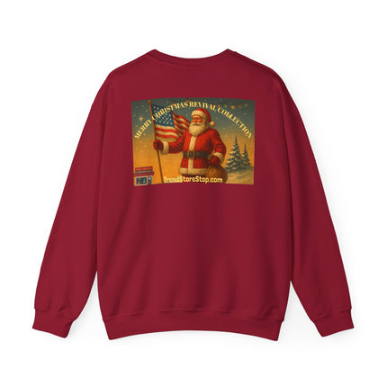 Merry Christmas Revival Sweatshirt | Say It Like You Mean It | Patriotic Holiday Crewneck by Trend Store Stop