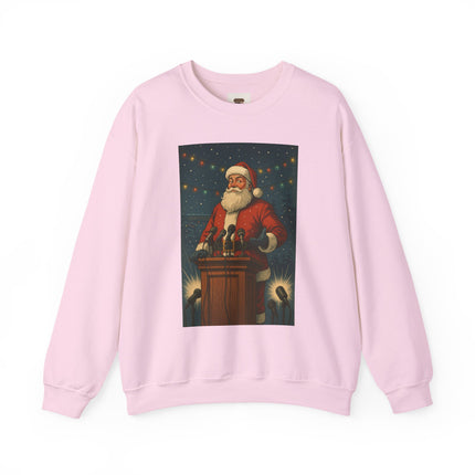 North Pole Press Conference Santa Sweatshirt | Funny Vintage Christmas Crewneck by Trend Store Stop