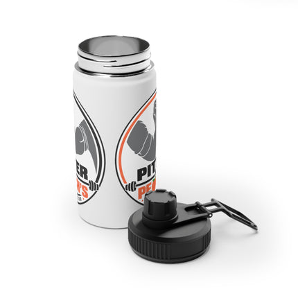 Pitter & Peach's Barbell Club Stainless Steel Sports Water Bottle, Sports Lid