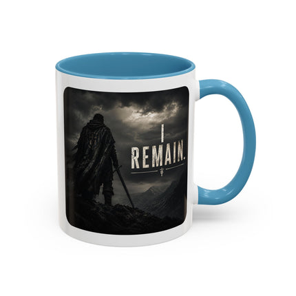 I Remain Warrior Accent Coffee Mug – Endurance Collection | Inspirational Ceramic Mug (11oz & 15oz) | Accent Coffee Mug
