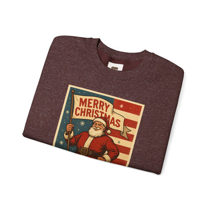 Merry Christmas Revival Sweatshirt | Say It Like You Mean It | Patriotic Holiday Crewneck by Trend Store Stop