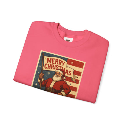 Merry Christmas Revival Sweatshirt | Say It Like You Mean It | Patriotic Holiday Crewneck by Trend Store Stop