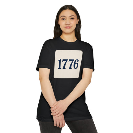 1776 Patriotic Shirt – Minimal Independence Day Tee Unisex CVC Jersey T-shirt