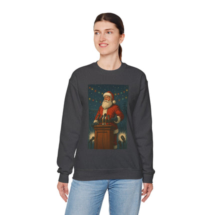 North Pole Press Conference Santa Sweatshirt | Funny Vintage Christmas Crewneck by Trend Store Stop