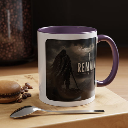 I Remain Warrior Accent Coffee Mug – Endurance Collection | Inspirational Ceramic Mug (11oz & 15oz) | Accent Coffee Mug