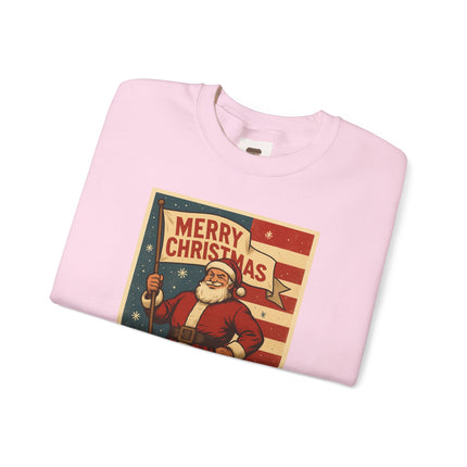 Merry Christmas Revival Sweatshirt | Say It Like You Mean It | Patriotic Holiday Crewneck by Trend Store Stop