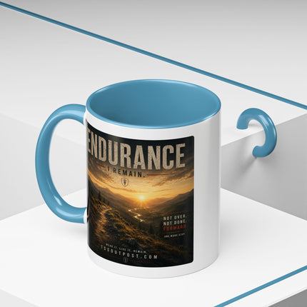 I Remain Warrior Accent Coffee Mug – Endurance Collection | Inspirational Ceramic Mug (11oz & 15oz) | Accent Coffee Mug