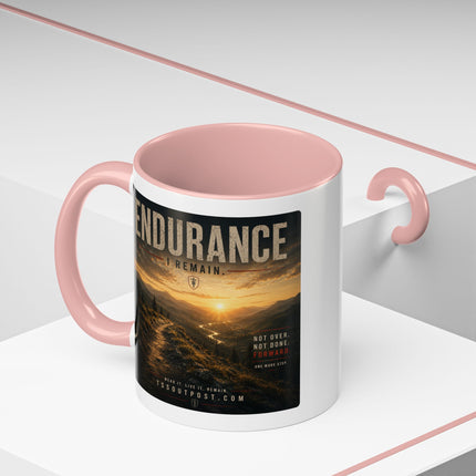 I Remain Warrior Accent Coffee Mug – Endurance Collection | Inspirational Ceramic Mug (11oz & 15oz) | Accent Coffee Mug
