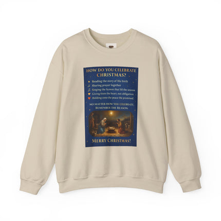 Remembering the Reason – Nativity Christmas Sweatshirt