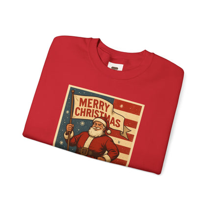 Merry Christmas Revival Sweatshirt | Say It Like You Mean It | Patriotic Holiday Crewneck by Trend Store Stop