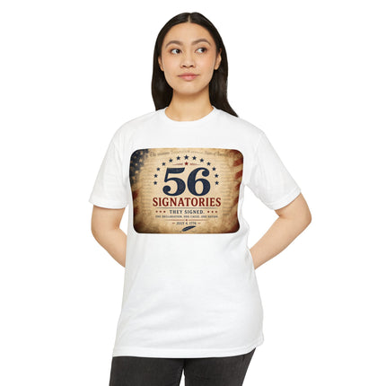 56 Signatories – One Declaration. One Cause. One Nation. Patriotic Shirt - Unisex CVC Jersey T-shirt