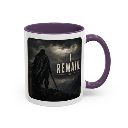 I Remain Warrior Accent Coffee Mug – Endurance Collection | Inspirational Ceramic Mug (11oz & 15oz) | Accent Coffee Mug
