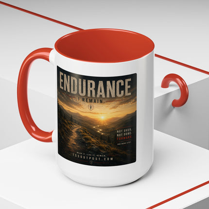 I Remain Warrior Accent Coffee Mug – Endurance Collection | Inspirational Ceramic Mug (11oz & 15oz) | Accent Coffee Mug
